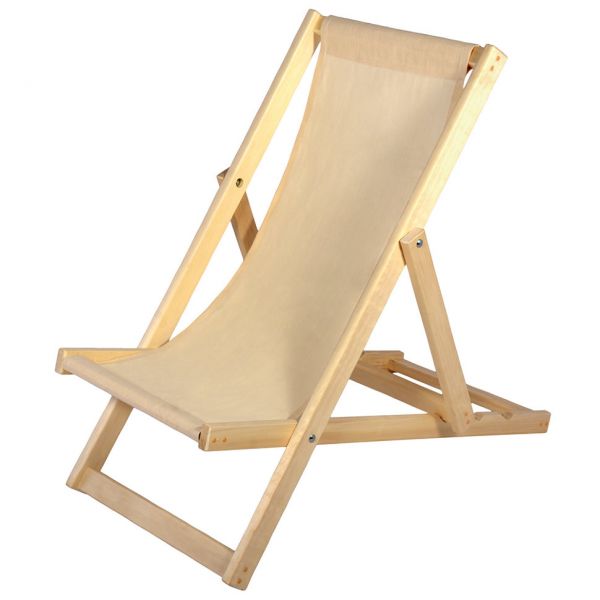 Folding fabric chaise longue on a wooden frame Bath Stuff 32320