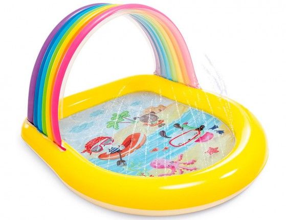 Inflatable pool for children from 2 years old Intex Rainbow (57156) 147x130x86 cm